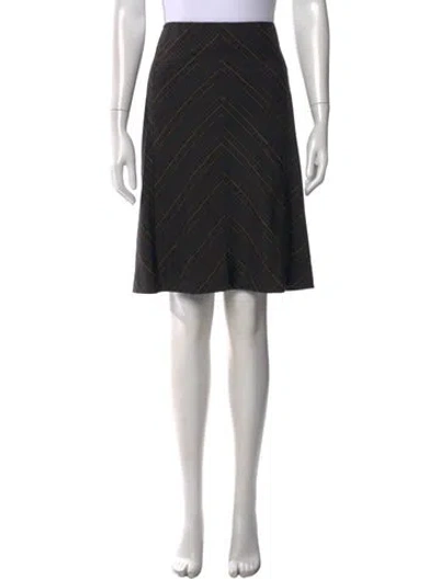 Pre-owned Missoni Virgin Wool Knee-length Skirt In Brown