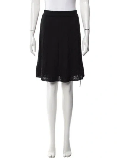Pre-owned Missoni Virgin Wool Mini Skirt In Black