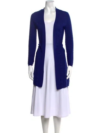 Pre-owned Missoni Virgin Wool Patterned Sweater In Blue