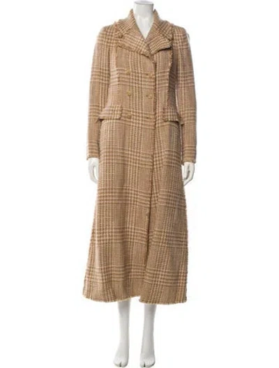 Pre-owned Missoni Virgin Wool Tweed Pattern Coat In Neutral