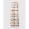 Missoni Palazzo-hose Aus Viskose Und Baumwolle Mit Lamé-zickzack-bund In Multicoloured