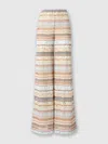 Missoni Palazzo-hose Aus Viskose Und Baumwolle Mit Lamé-zickzack-bund In Multicoloured