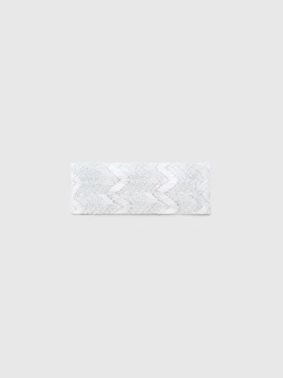 Missoni Viscose And Lamé Hairband In Silver