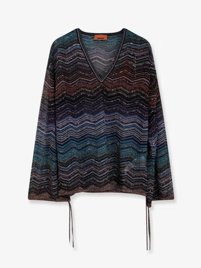 Missoni Viscose And Metallic Fiber Sweater In Multicolor