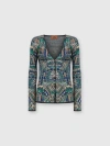 Missoni Abstract Fantasy Buttoned Cardigan With Contrasting Edge In Multicoloured