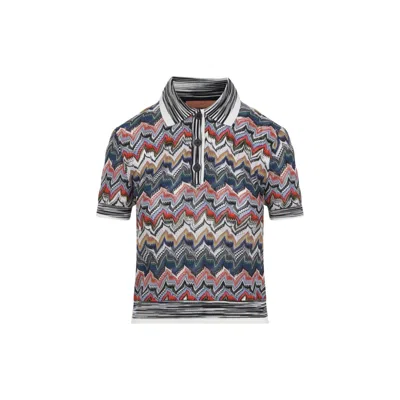 Missoni Viscose And Wool Polo In Multi