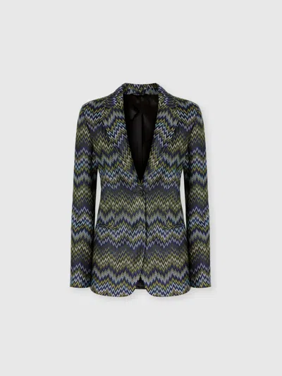 Missoni Viscose Blazer With Snake Motif In Multi