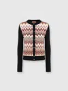 Missoni Chevron-insert Cardigan In Black