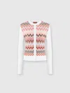 Missoni Zigzag Pattern Cardigan With Round Neckline In Multicoloured
