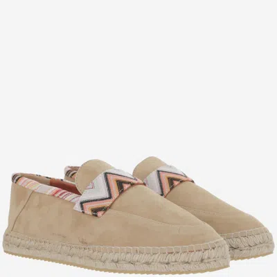 Missoni Viscose Blend Espadrille Flat In Beige