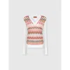 Missoni Viscose-blend Sweaters With Chevron Insert And V-neck In Multicoloured
