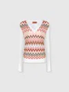 Missoni Viscose-blend Sweaters With Chevron Insert And V-neck In Multicoloured