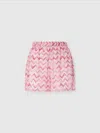 Missoni Zigzag Shorts In White,pink