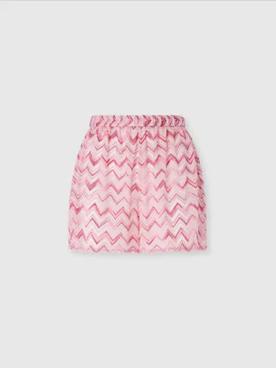 MISSONI SHORTS AUS TÜLL AUS EINER VISKOSEMISCHUNG MIT ZICKZACK-STREIFEN
