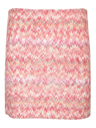 Missoni Viscose Knit Mini Skirt In Rose