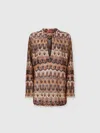 Missoni V-neck Patterned Top In Multi