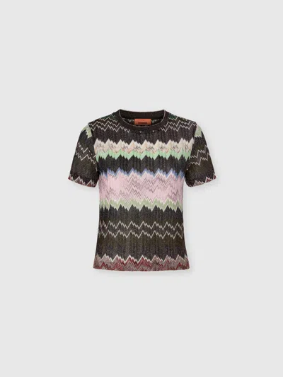 Missoni Multicolour Woven Crew Neck T-shirt