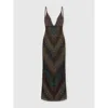 Missoni Viscose Lamé Gown With Deep Neckline In Brown