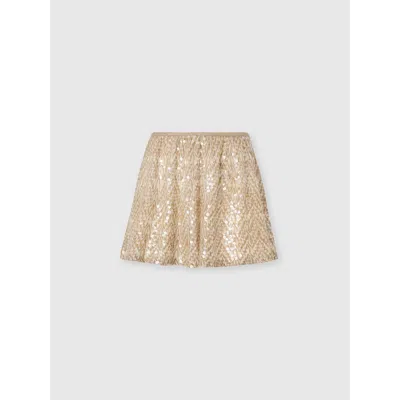 Missoni Viscose Lamé Lace-motif Shorts With Sequins In Multi