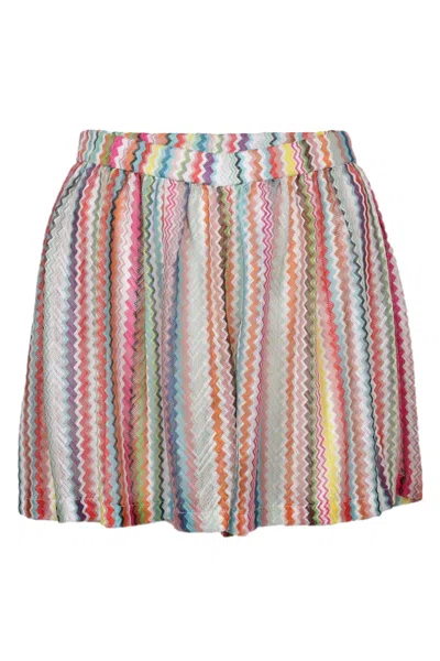Missoni Viscose Lamé Shorts With Zigzag Pattern Multicolor