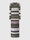 Missoni Viscose Lamé Snake-pattern Gown In Multi