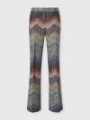 Missoni Viscose Lamé Straight Trousers With Sequins In Gray