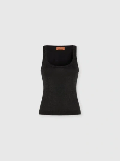 Missoni Viscose Lamé Tank Top In Black