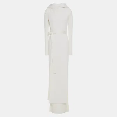 Pre-owned Missoni Viscose Maxi Dress 36 In White