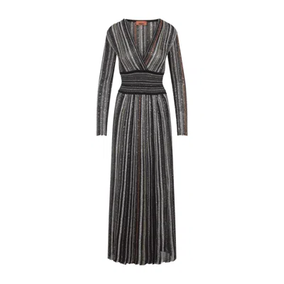Missoni Viscose Maxi Dress With Lurex Detail In Gray