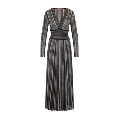 MISSONI VISCOSE MAXI DRESS WITH LUREX DETAIL