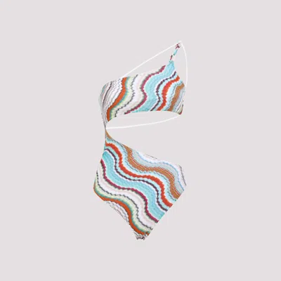 Missoni Patterned One-piece Swimsuit In Multicolour