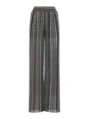 Missoni Pantalone In Misto Viscosa Stretch Ricamata Donna In Multi