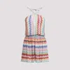Missoni Mare Metallic Crochet-knit Halterneck Playsuit In Multi