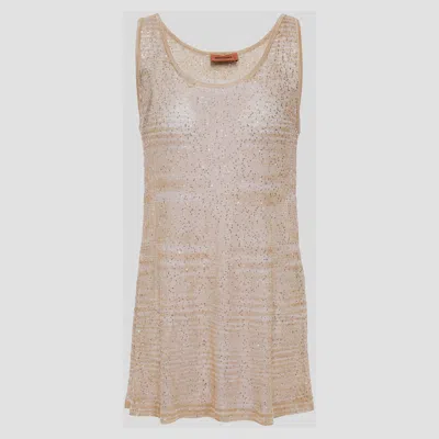 Pre-owned Missoni Viscose Sleeveless Top It 42 In Pink