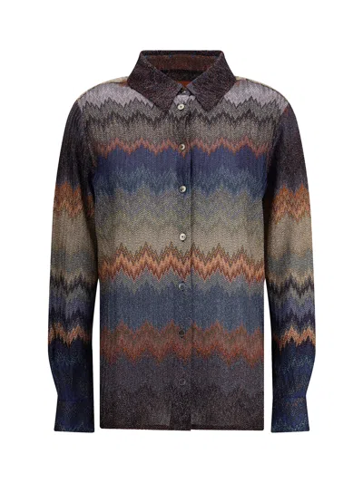 Missoni Viscose Snake Pattern Shirt In Multi