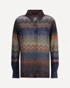 Missoni Metallic Zigzag Button-up Shirt In Multi