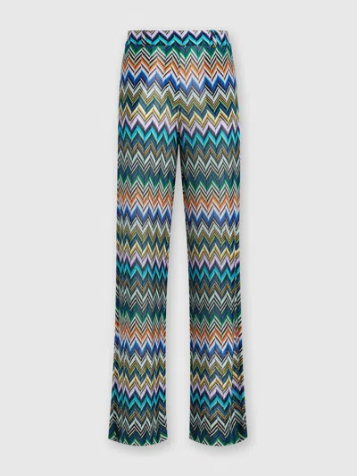 MISSONI GERADE HOSE AUS VISKOSE MIT VERSETZTEM ZICKZACK