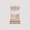 Missoni Viscose Tank Top In Mh Multisilver Pink