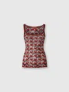 Missoni Viscose Tank Top With Round Neckline In Multi