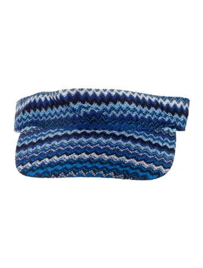 Pre-owned Missoni Visor Hat  W/tags In Blue