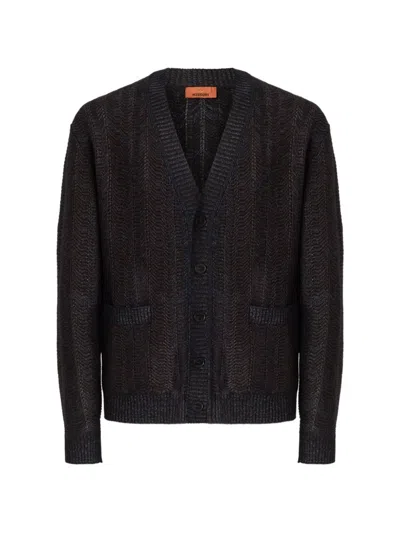 Missoni V-neck Cardigan In Brown