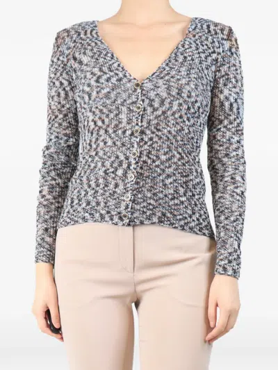 Pre-owned Missoni V-neck Cardigan In Gray