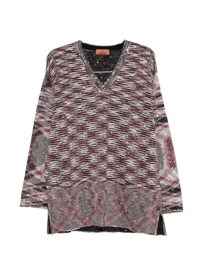 Missoni V-neck Knitwear In Pink