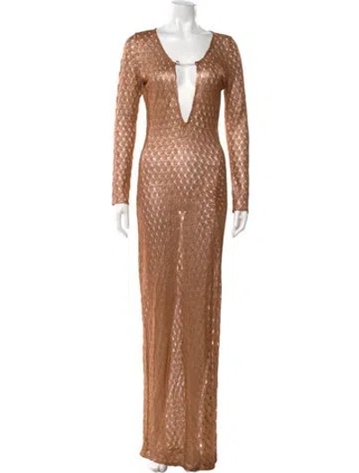 Pre-owned Missoni V-neck Long Dress