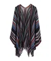 Missoni Zigzag-knit Wool-acrylic Blend Cape In Brown