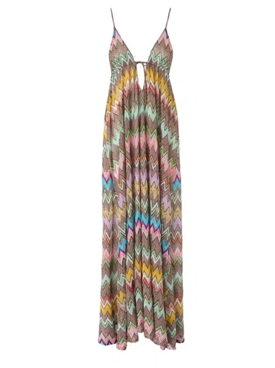 Missoni V-neck Maxi Dress In Multi