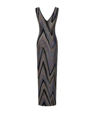 Missoni V-neck Multi-colored Maxi Dress