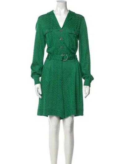 Pre-owned Missoni V-neck Romper In Green