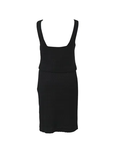 Pre-owned Missoni V-neck Sleeveless Dress In Black