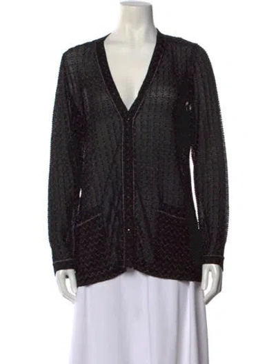 Pre-owned Missoni V-neck Sweater In Black